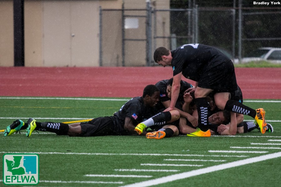 Highest highs: Vancouver scores late,late in stoppage time to beat Yakima 5-4. (Bradley York)