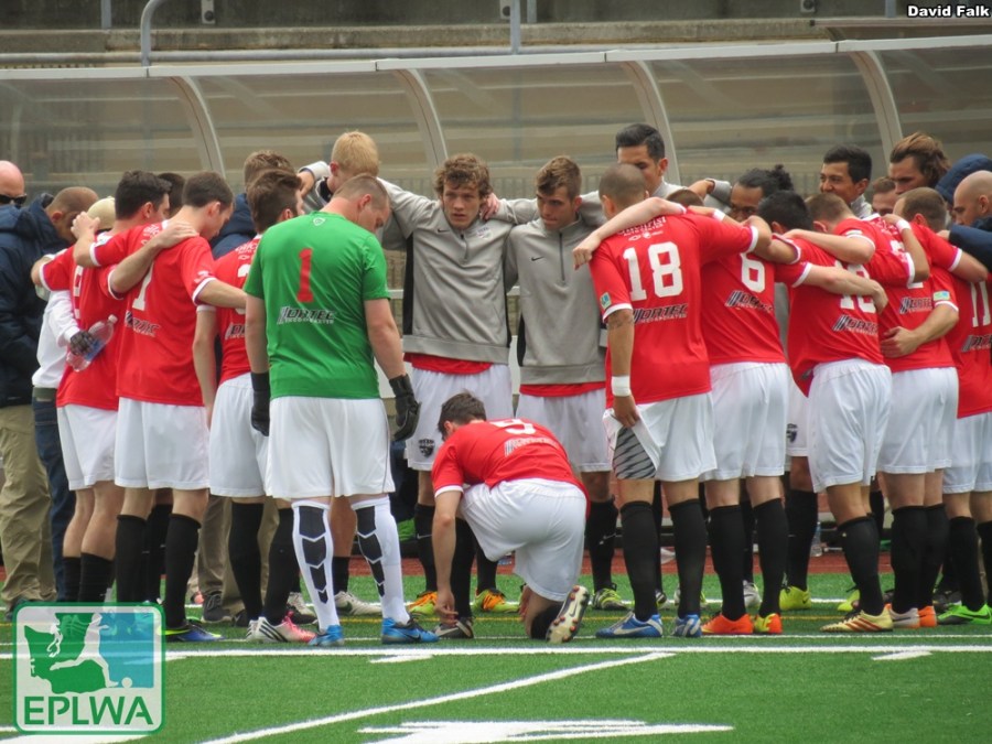 The Shock prepare for battle. (David Falk)