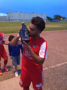 Jesse Esquivel was voted Hoppers Man of the Match for his brace against South Sound. (YUFC twitter)